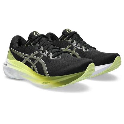 ASICS GEL KAYANO 30 (F) - (BLACK/ GLOW YELLOW) RUNNING SHOES - InstaSport