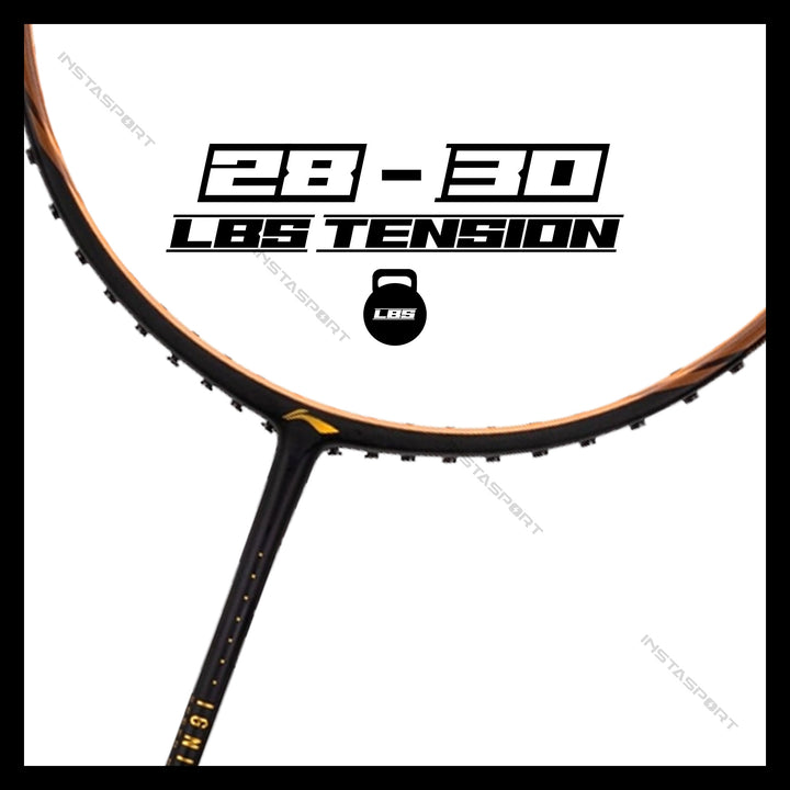 Li-Ning Ignite 7 Badminton Racket (Black/ Gold) - InstaSport