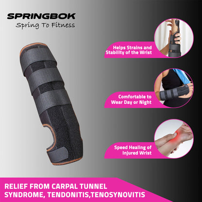 Springbok Forearm Wrist Brace with Carpal Tunnel Support for Men and Women - InstaSport