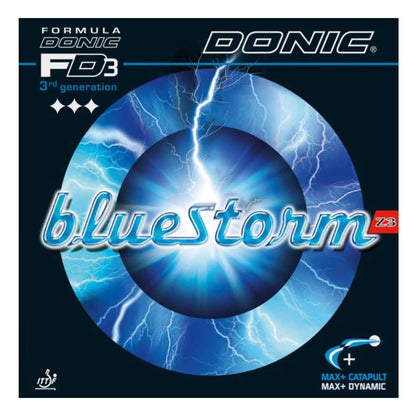 Donic Blue Storm Z3 Max+ Table Tennis Racquet Rubber - Red