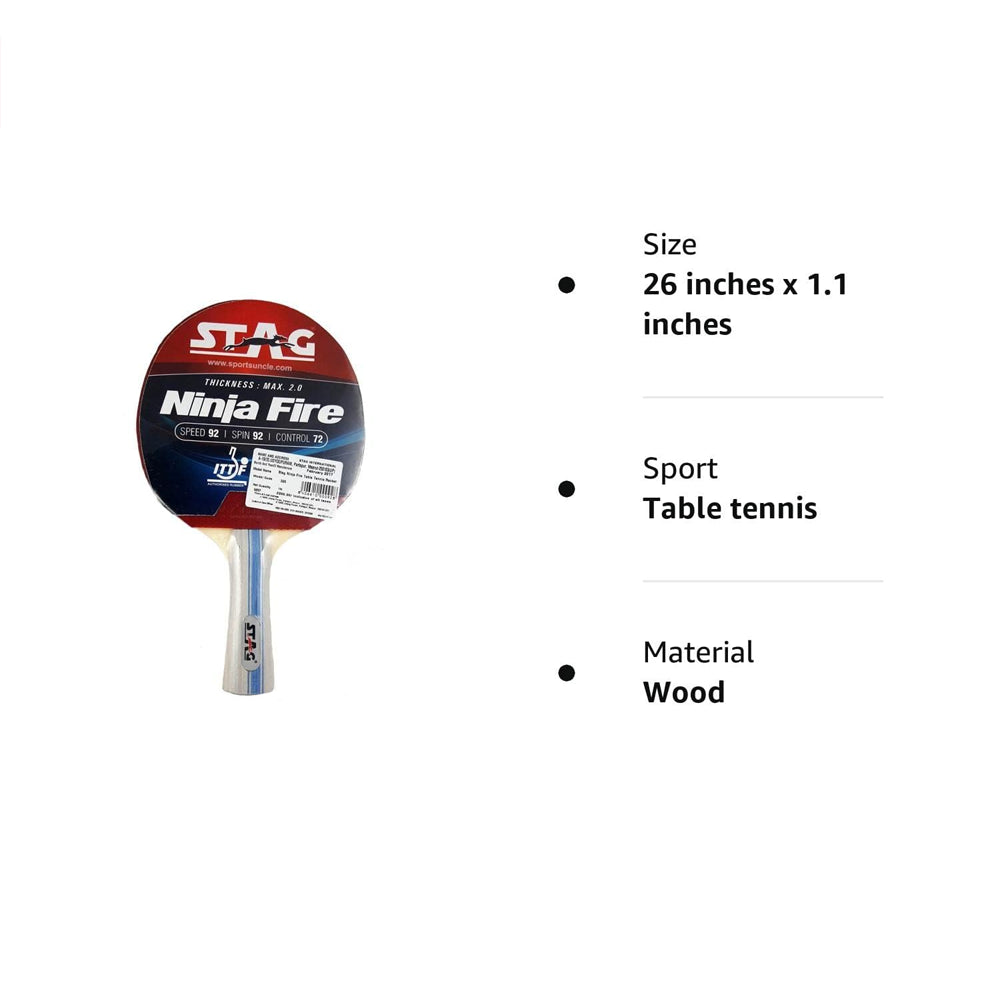 Stag Ninja Fire Table Tennis Racquet