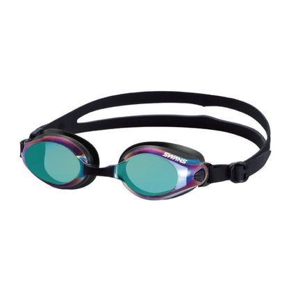 Swans SW-45MEM Swimming Goggle (Navy - Emerald Mirror)