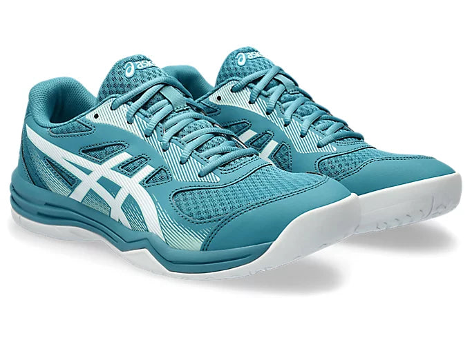 Asics Upcourt 5 (Blue Teal/ White) Badminton Shoes