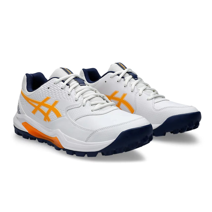 Asics Gel Lethal Field 2 Unisex Cricket Shoes - White/Stadium Orange