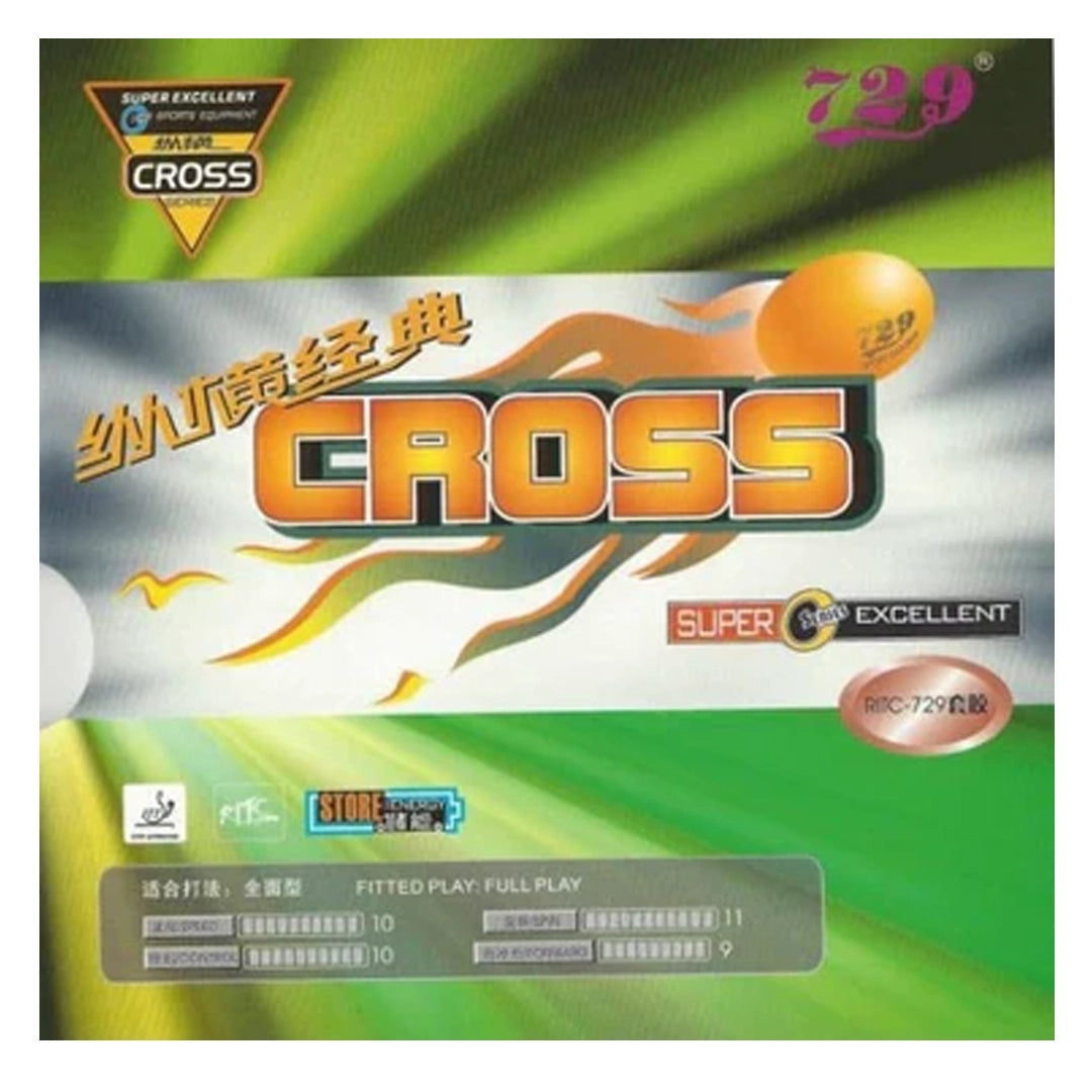 Friendship 729 Cross Super Excellent Table Tennis Racquet  Rubber - Black