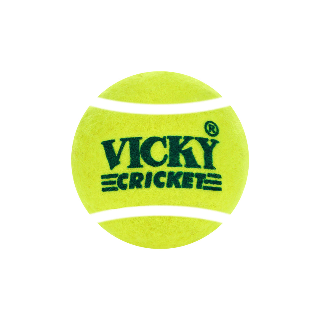 Vicky Cricket Tennis Balls Fluorescent Yellow (Pack of 9) - InstaSport