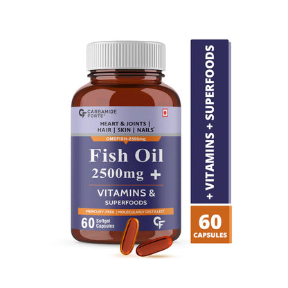 Carbamide Forte Fish Oil 2500mg- 60 Capsules - InstaSport