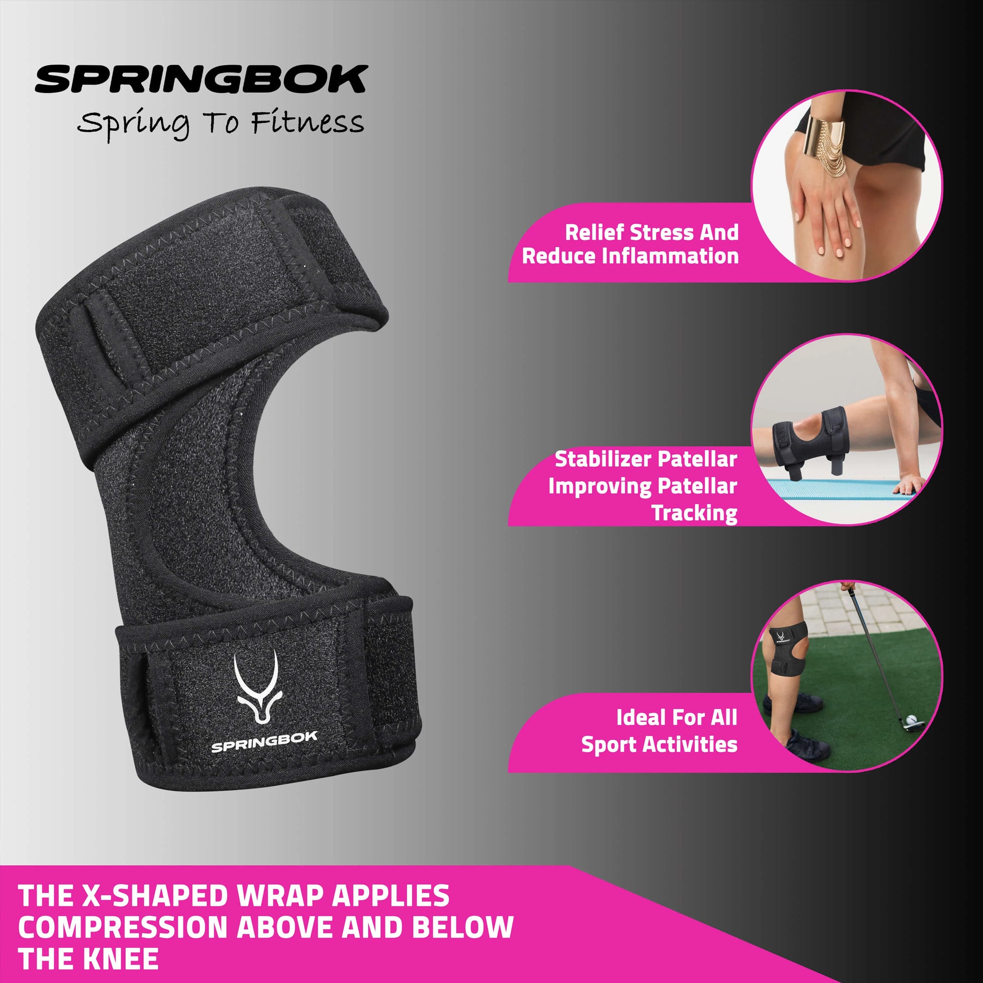 Springbok SPORTS DUAL KNEE SUPPORT - InstaSport