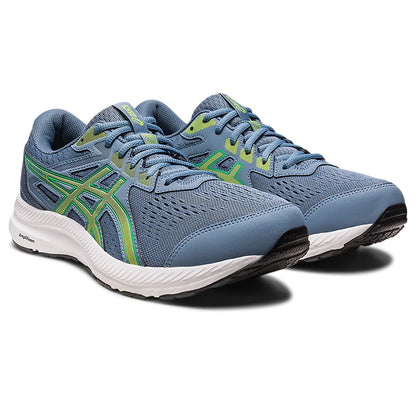 ASICS GEL-CONTEND 8 (M) - (STEEL BLUE/LIME ZEST) RUNNING SHOES - InstaSport