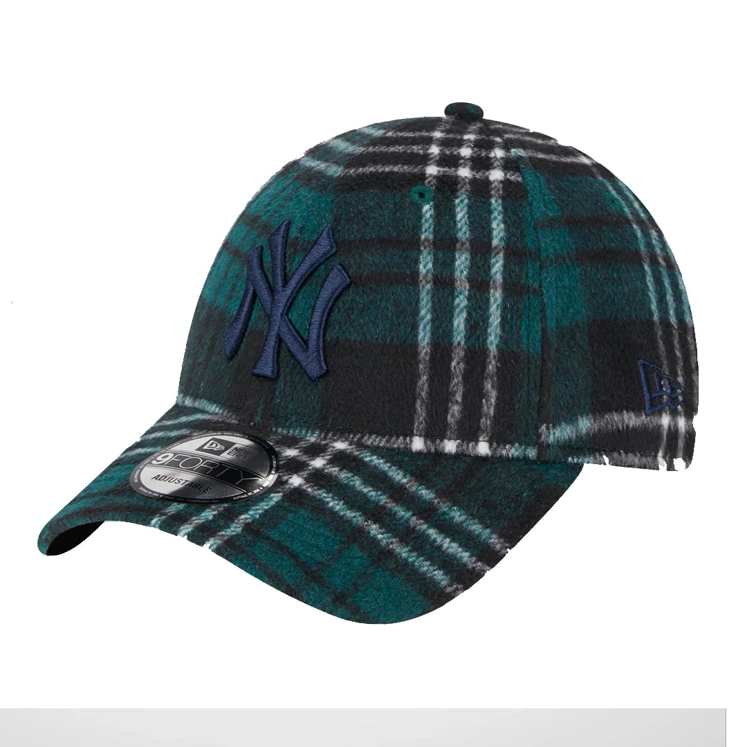 New Era NY Yankeens Check Adjustable Cap - Green