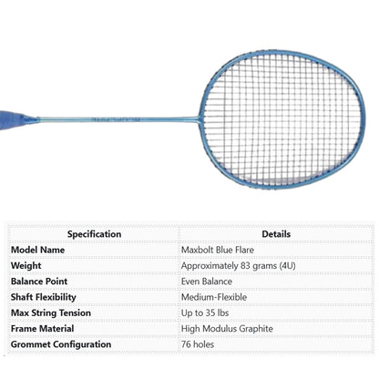 Maxbolt Blue flare Badminton Racket