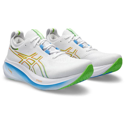 ASICS GEL NIMBUS 26 MEN'S (WHITE/ WATERSCAPE) RUNNING SHOES - InstaSport