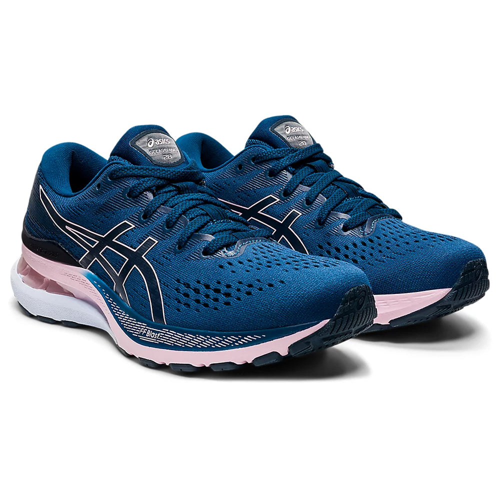 ASICS GEL-KAYANO 28 (W) - (MAKO BLUE/ BARELY ROSE) RUNNING SHOES