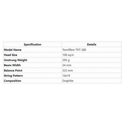 Tecnifibre TFIT 280 Tennis Racquet