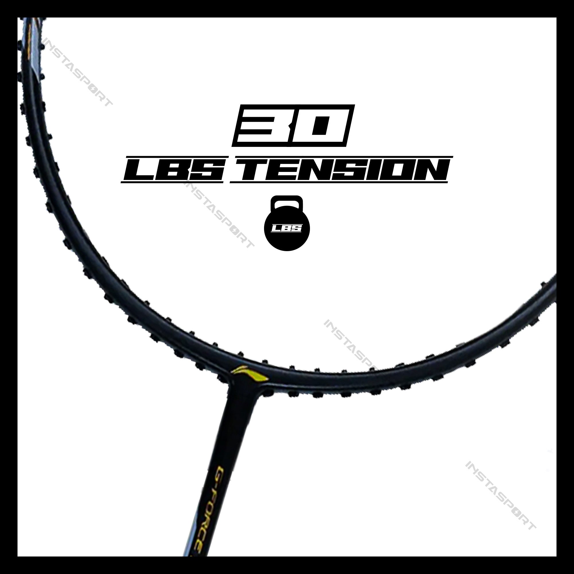 Li-Ning GForce 3900 Superlite Badminton Racket (Black/ Gold) - InstaSport