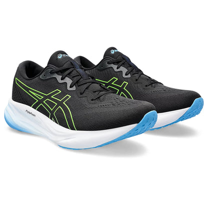 ASICS GEL PULSE 15 MENS' (BLACK/ ELECTRIC LIME) RUNNING SHOES - InstaSport