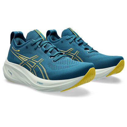 ASICS GEL NIMBUS 26 MEN'S (EVENING TEAL/ LIGHT MUSTARD) RUNNING SHOES - InstaSport