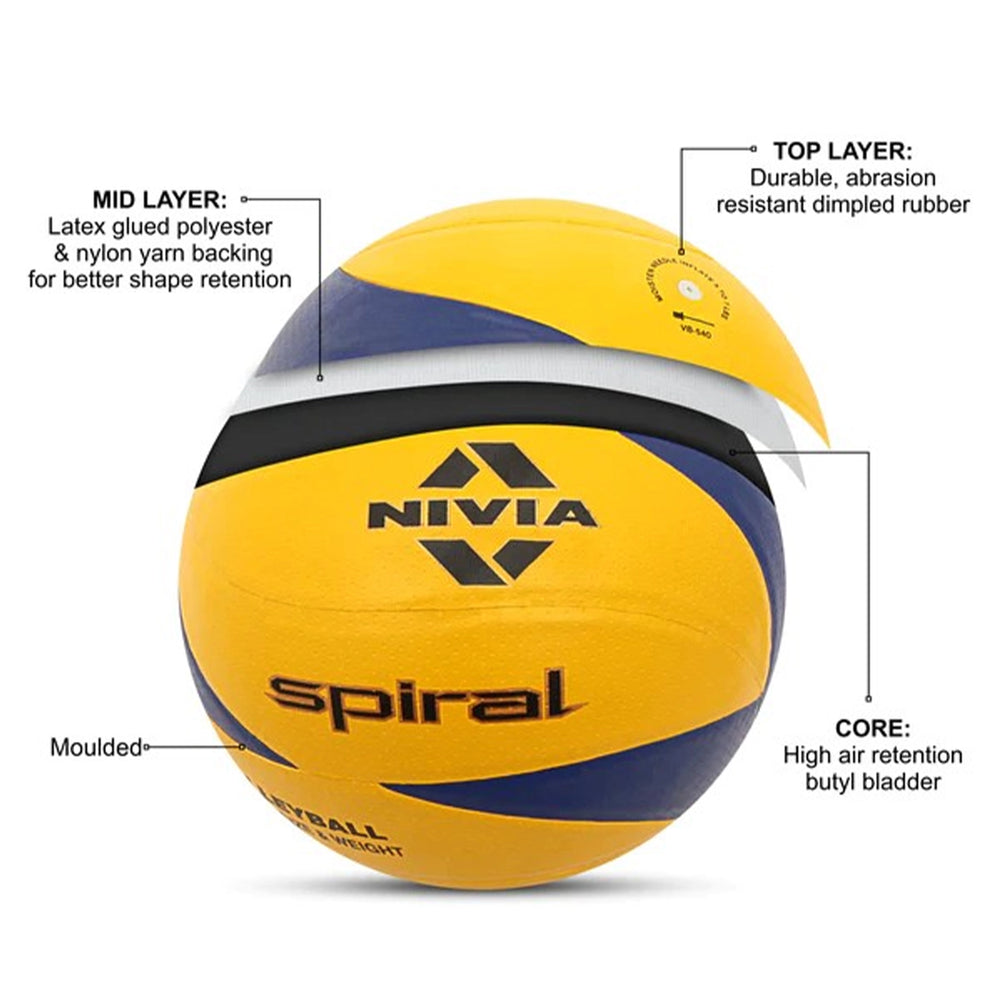 Nivia Spiral Volleyball (Multi Colour) - InstaSport