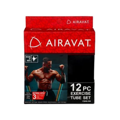 Airavat Exercise Resistance Tube Pack of 12