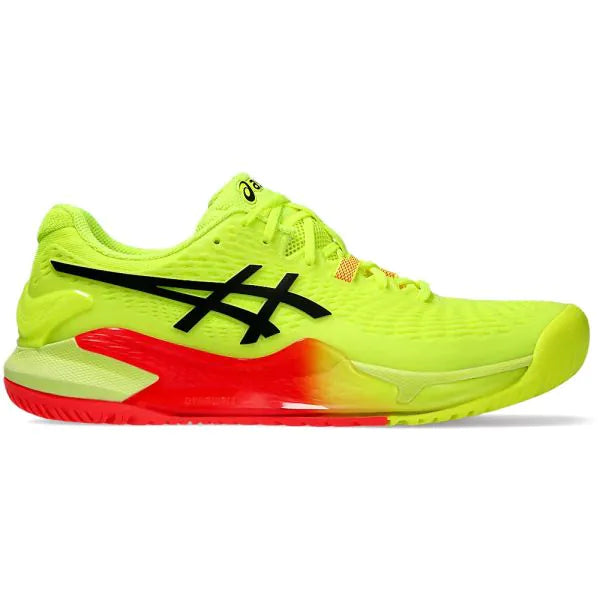 Asics Gel Resolution 9 Paris Tennis Shoes (Safety Yellow/ Black) - InstaSport