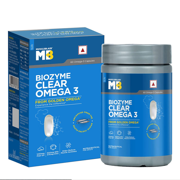 MuscleBlazeBiozyme Clear Omega-3 (60 Capsules)