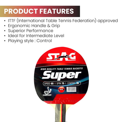 Stag Super Table Tennis Racquet - InstaSport