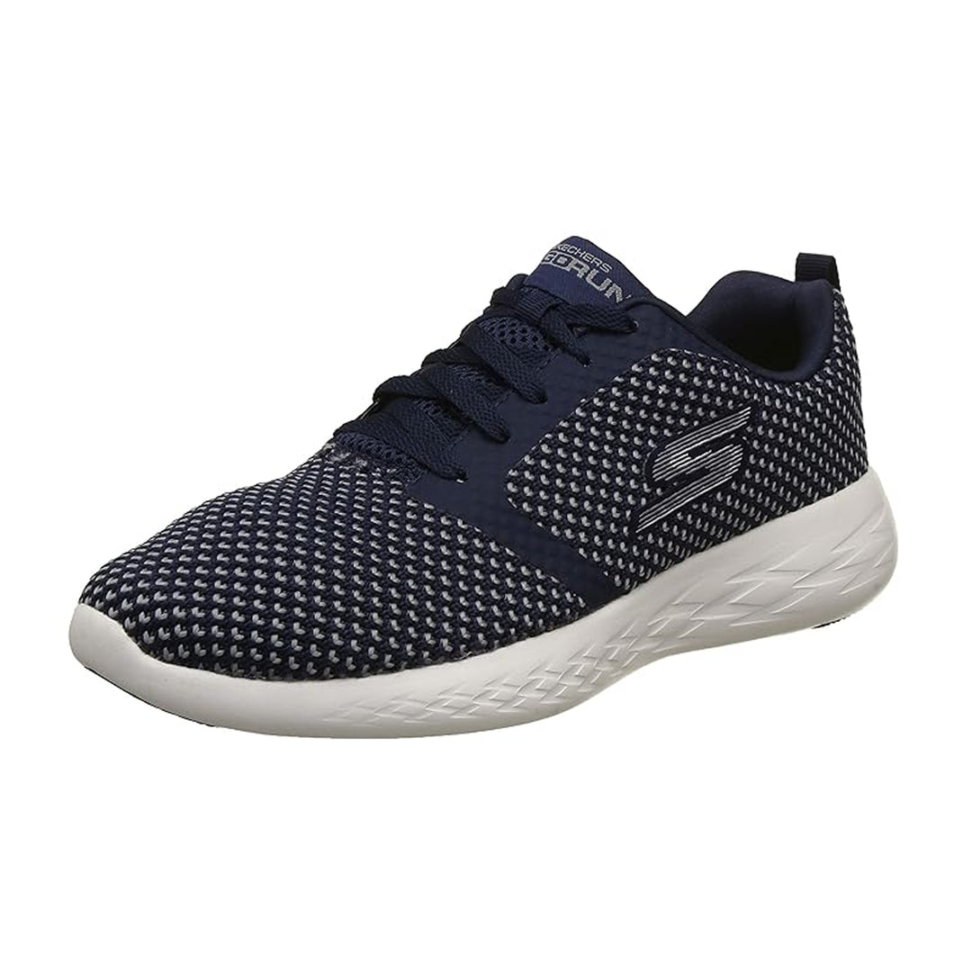 Skechers Men's Go 600 Navy and White Running Shoes - 55082-NVW