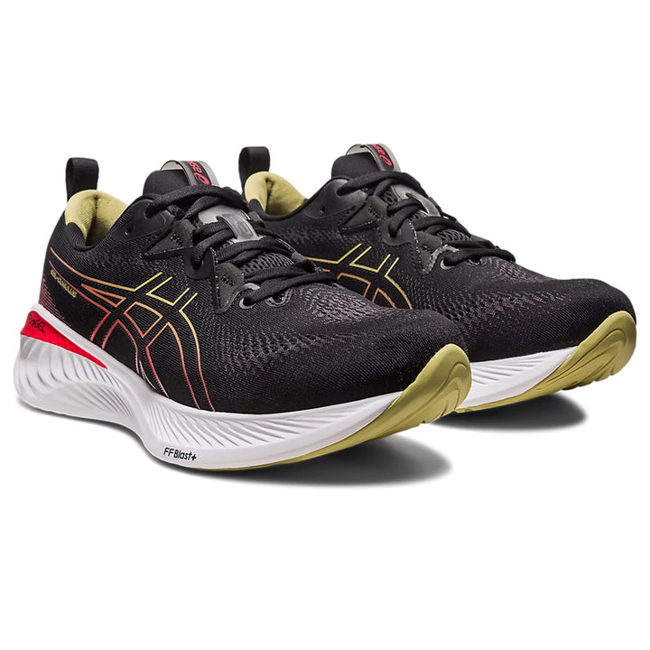 ASICS GEL-CUMULUS 25 (M) - BLACK/ELECTRIC RED RUNNING SHOES