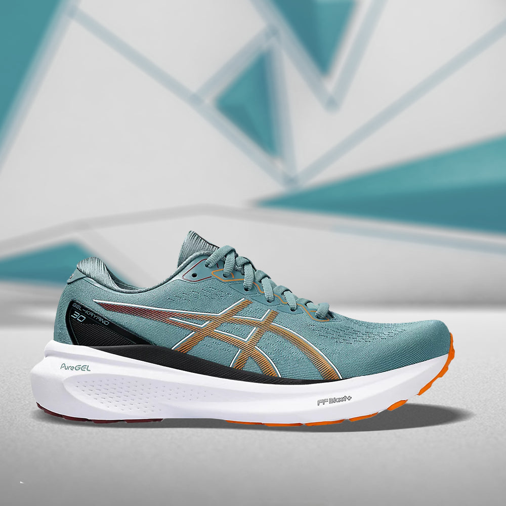 ASICS GEL-KAYANO 30 (M) - (FOGGY TEAL/BRIGHT ORANGE) RUNNING SHOES - InstaSport