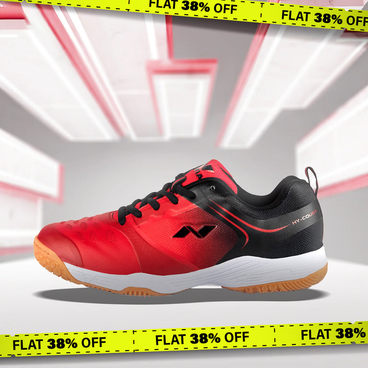 Nivia Hy-Court 2.0 Badminton Shoes (Red) - DOD