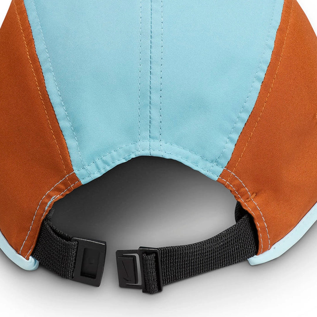 Nike Dri-FIT Fly Unstructured Swoosh Cap - Denim Turquoise/Glacier Blue/Dark Russet/Black