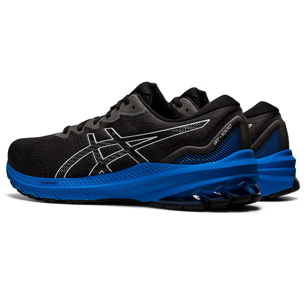 ASICS GT-1000 11 (M) - BLACK/ELECTRIC BLUE RUNNING SHOES - InstaSport