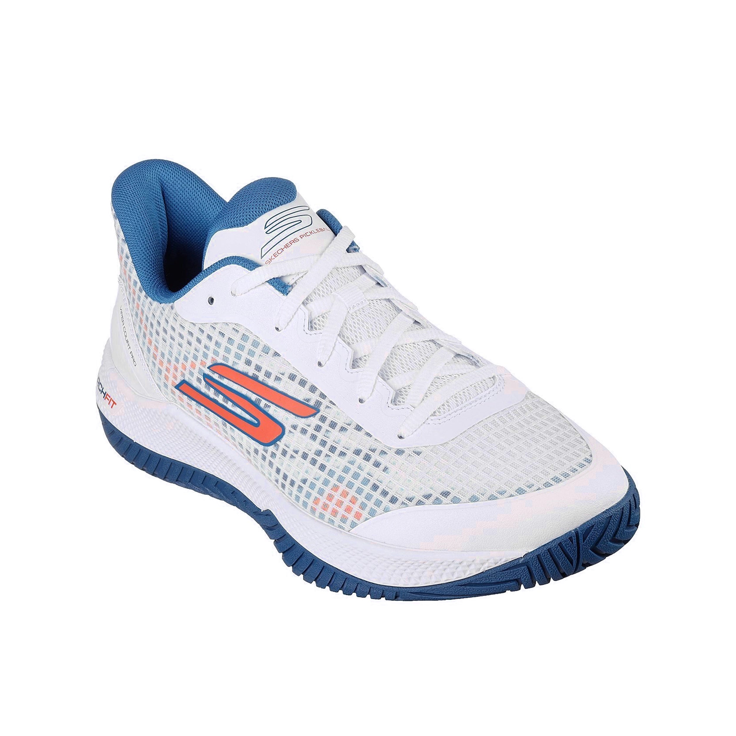 Skechers Viper Court Pro White/ Turquoise Multi Sports Shoes