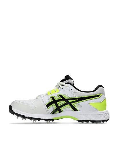 Asics Gel Gully 7 Cricket Shoes (White/ Safety Yellow) - InstaSport