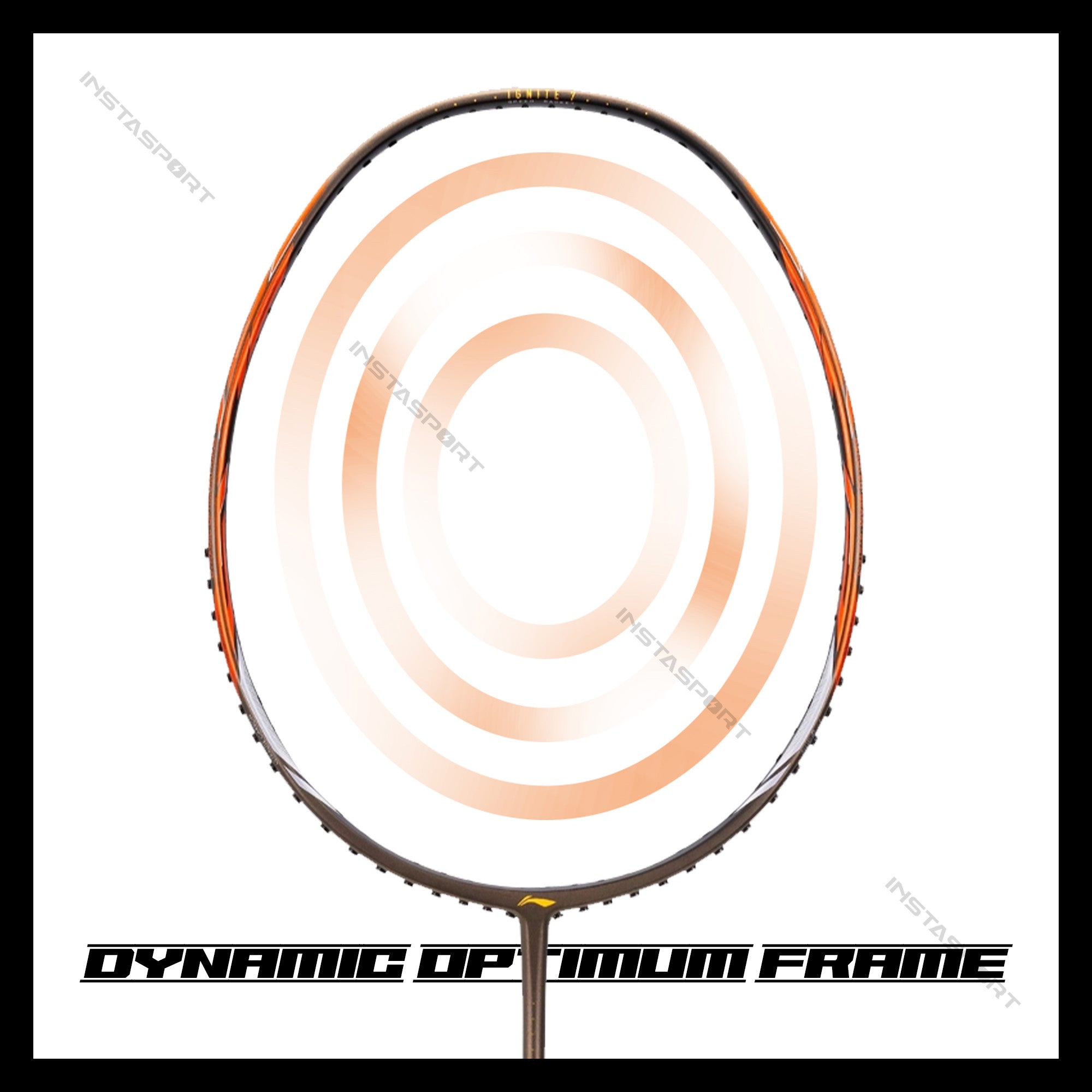 Li-Ning Ignite 7 Badminton Racket (Olive Grey/ Orange) - InstaSport