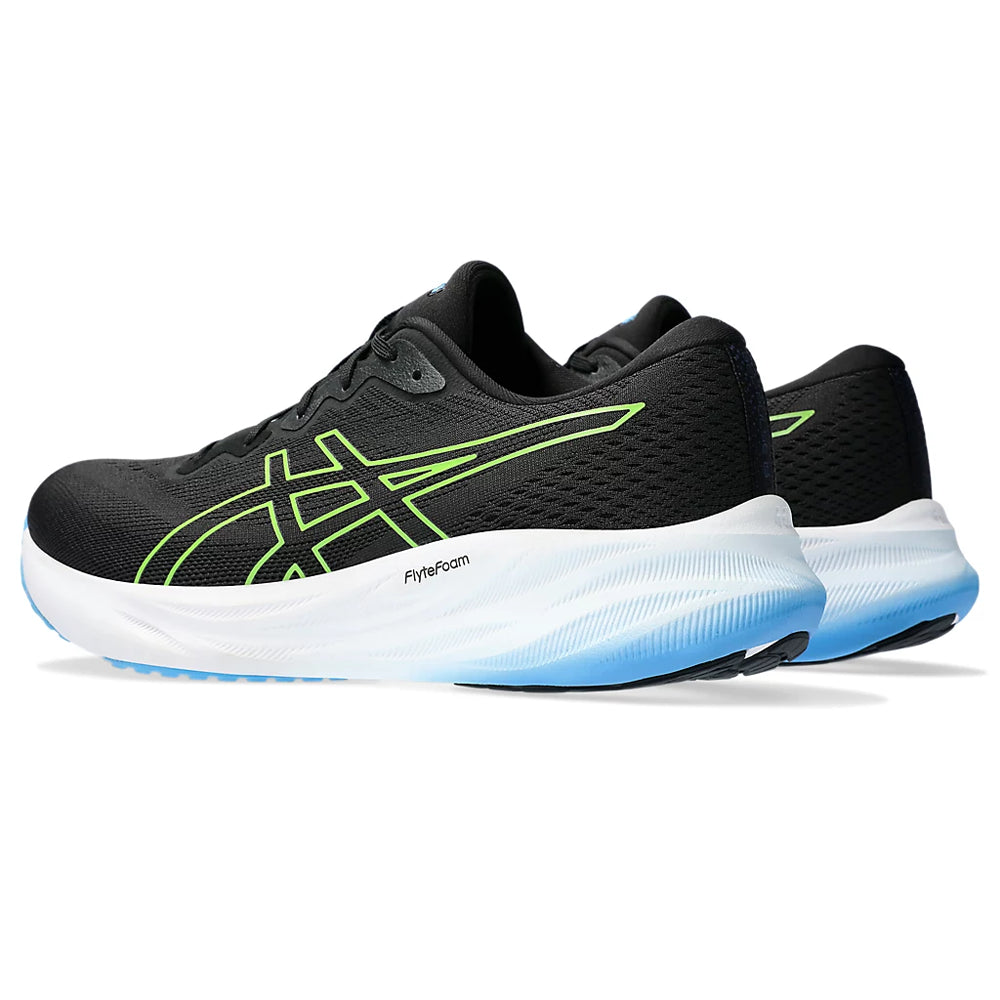 ASICS GEL PULSE 15 MENS' (BLACK/ ELECTRIC LIME) RUNNING SHOES - InstaSport