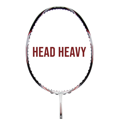Maxbolt Woven Tech 90 Badminton Racket - Black/ White