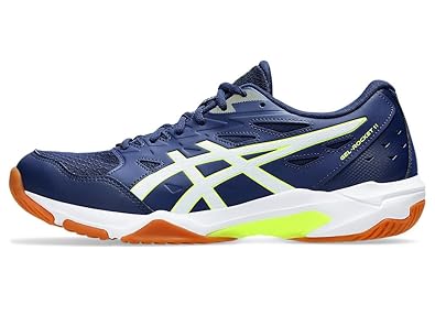 Asics Gel Rocket 11 (Blue Expanse/ Safety Yellow) Badminton Shoes - InstaSport