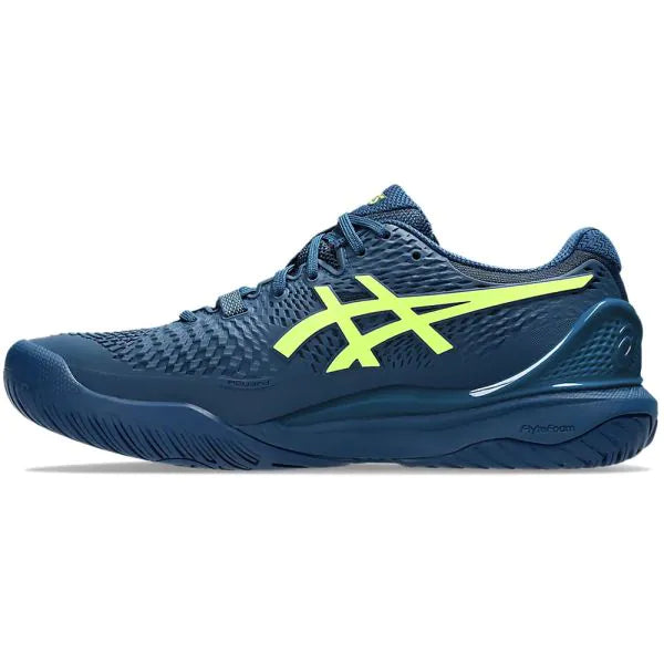 Asics Gel Resolution 9 Tennis Shoes (Mako Blue/ Safety Yellow)