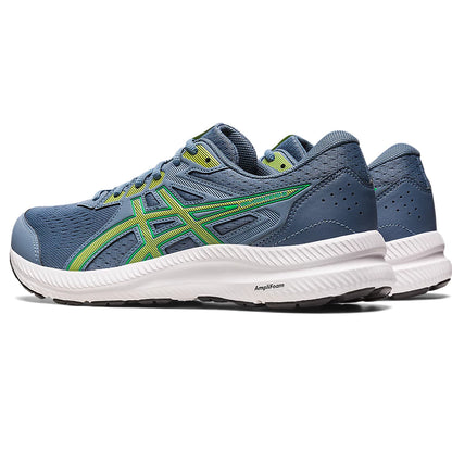 ASICS GEL-CONTEND 8 (M) - (STEEL BLUE/LIME ZEST) RUNNING SHOES - InstaSport