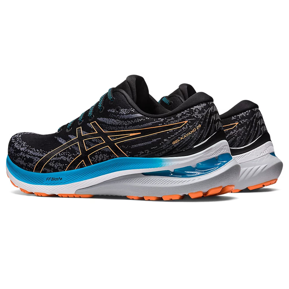 ASICS GEL-KAYANO 29 (M) - BLACK/SUN PEACH RUNNING SHOES - InstaSport