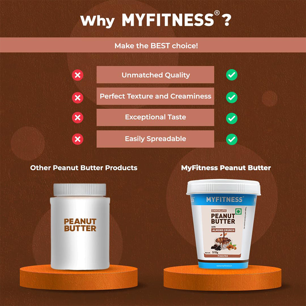 MyFitness Chocolate Peanut Butter with Almond Crunch - InstaSport