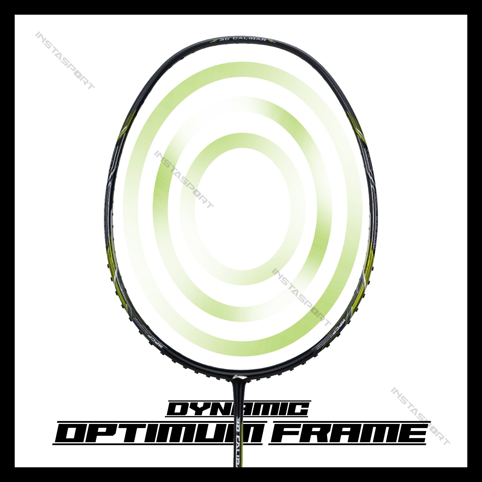 Li-Ning 3D CALIBAR X Combat (Black/Lime) Badminton Racket - InstaSport