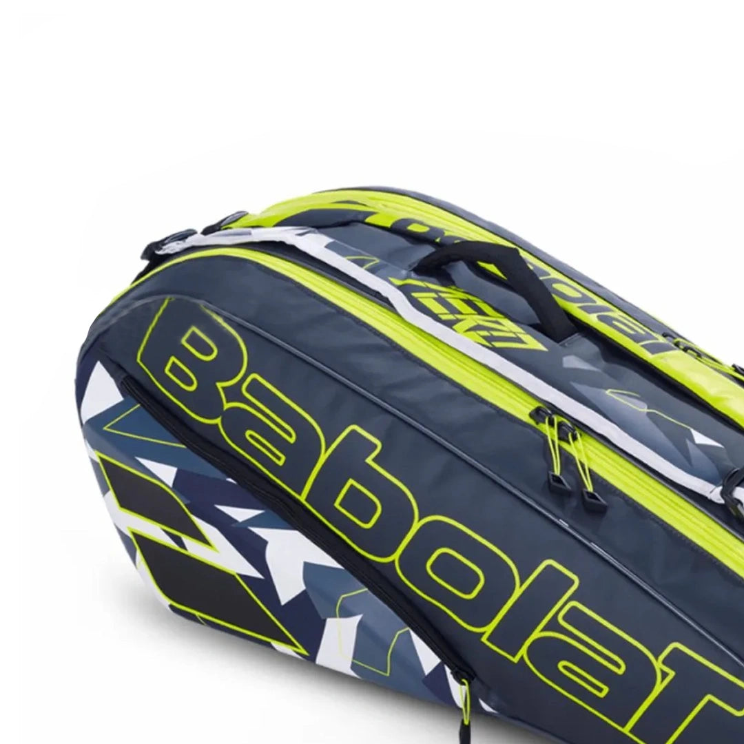 Babolat Pure Aero RH 6 Tennis Kitbag - Grey & Yellow