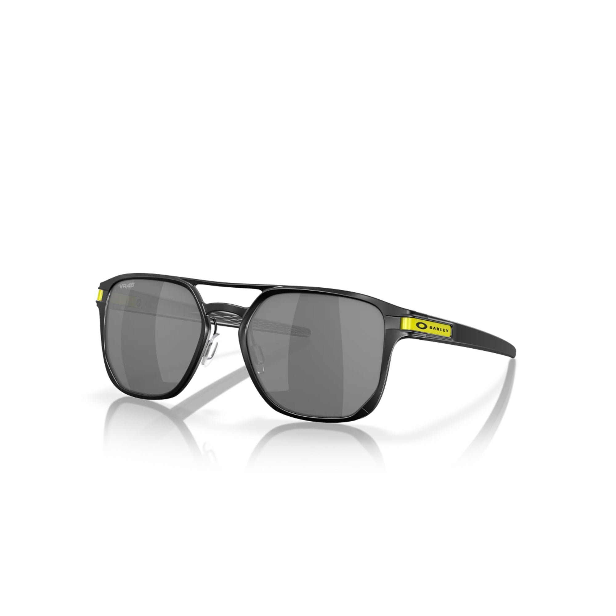 Oakley Latch Alpha Metal Black/Yellow Frame Prizm Black Grey Sunglass - InstaSport