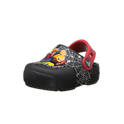 Crocs FunLab Lights Spiderman Boys Clog in Black