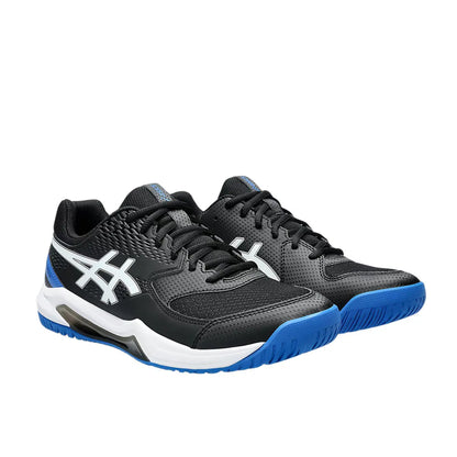 Asics Gel Dedicate 8 Tennis Shoes (Black/ Tuna Blue) - InstaSport