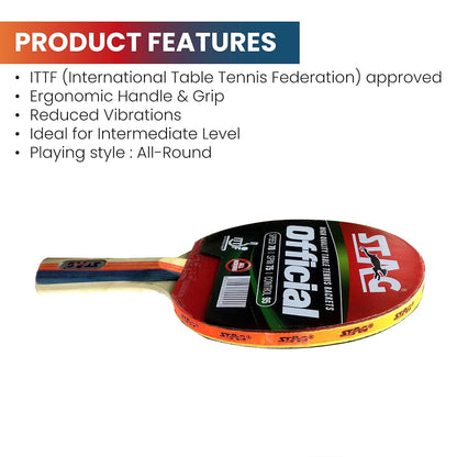 Stag Official Table Tennis Racquet - InstaSport