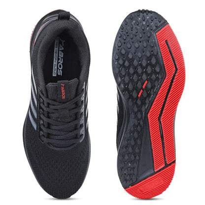 ABROS Racer Men's Sports Shoes - Black/Red