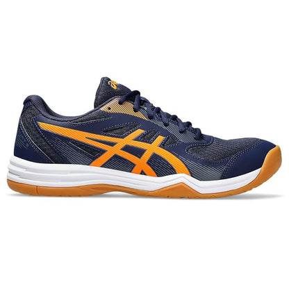 Asics Upcourt 5 (Peacoat/ Shocking Orange ) Badminton Shoes - InstaSport